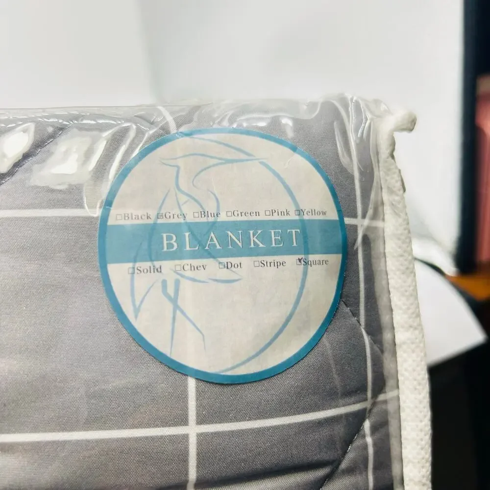 Stork & Style Crib Blanket Gray Nursery‎ Bedding Modern Luxury Soft NEW